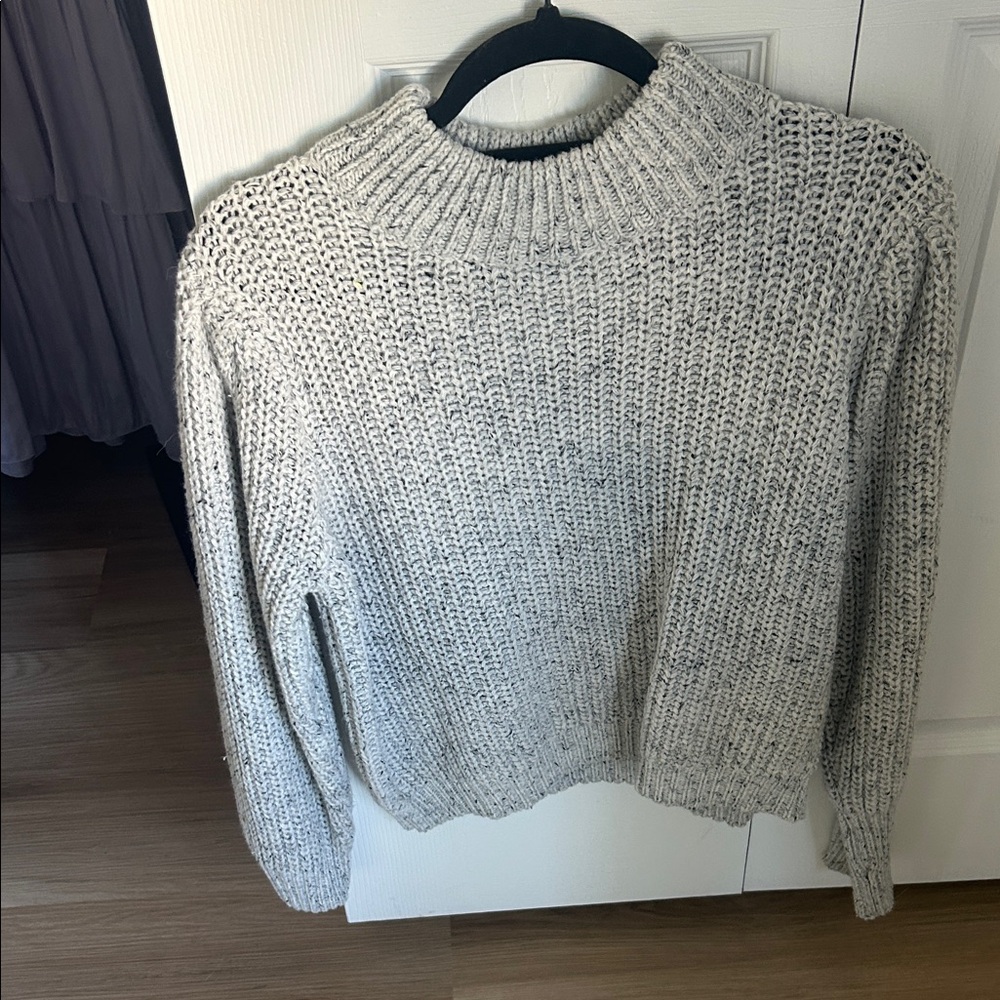 Elegant Gray Women's Turtleneck Sweater